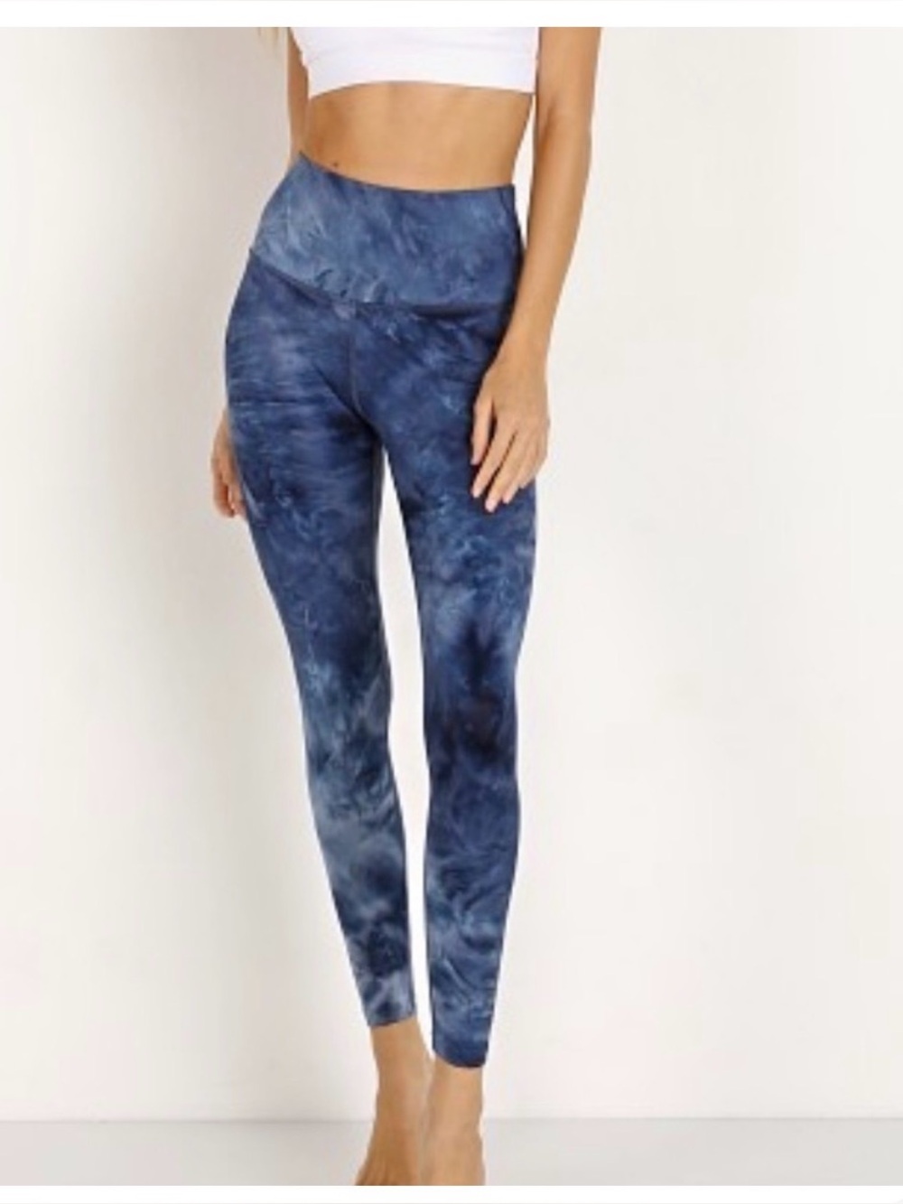 Beyond Yoga Blue Cloud Smokeshow High waisted leggings Sz L